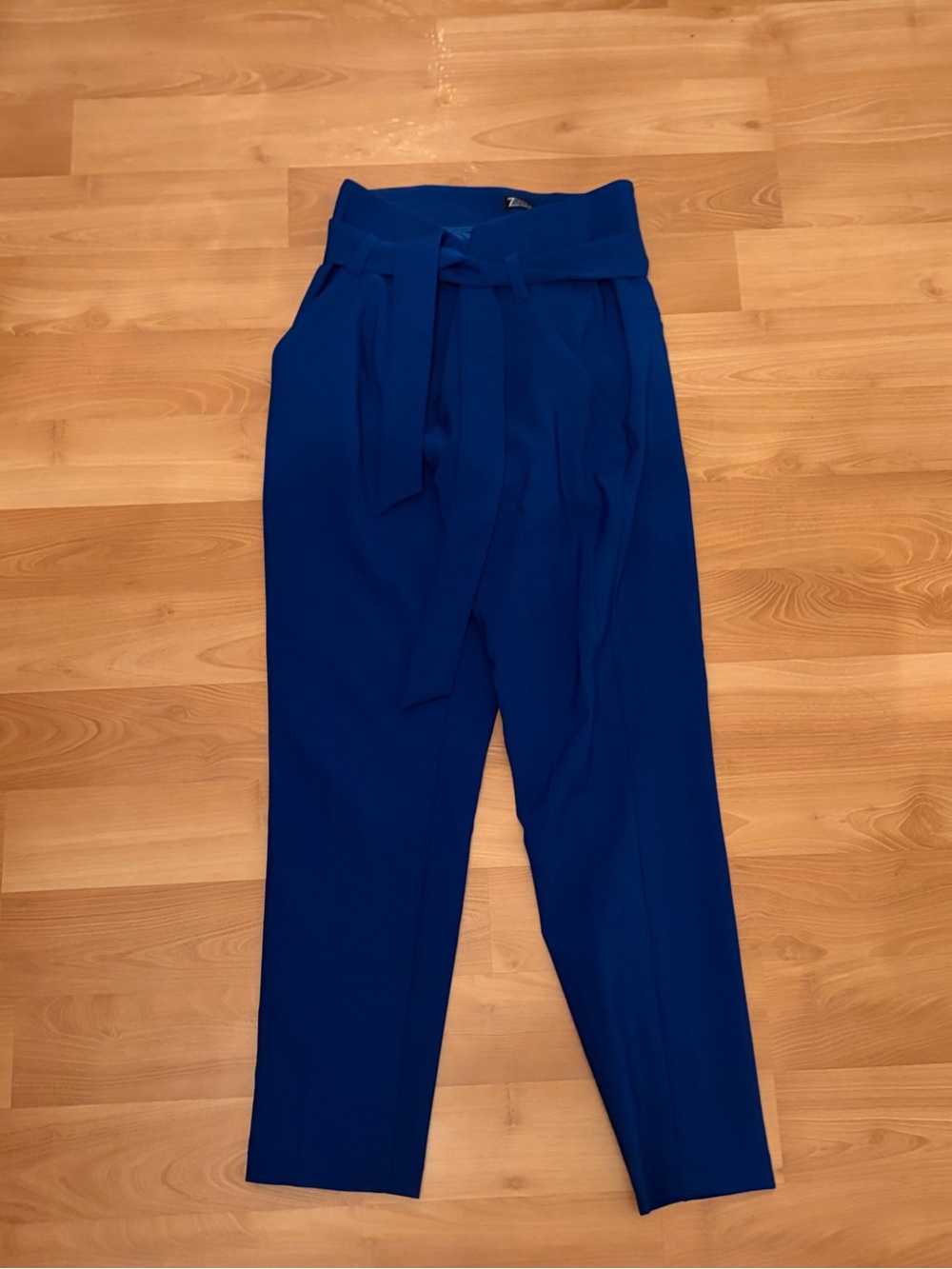 New York & Company Royal Blue Belted Dress Pant Size 8